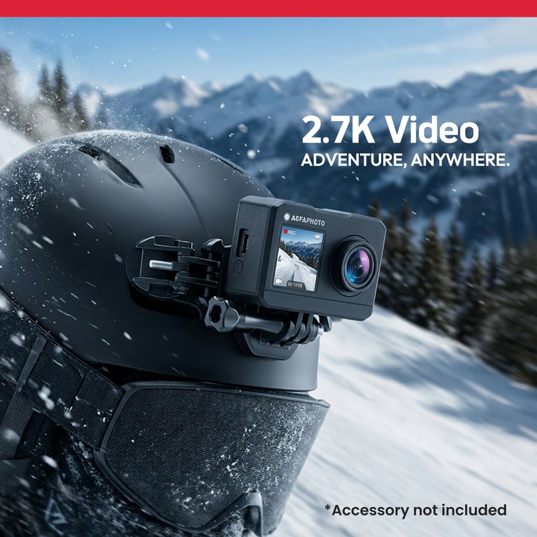 Caméra Sport Wi-Fi AgfaPhoto AC7000 – 4K, 16MP, Double Écran, Étanche 30m - vue 4