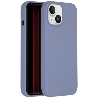 Accezz Coque Liquid Silicone pour Apple iPhone 15 - Lavender Gray