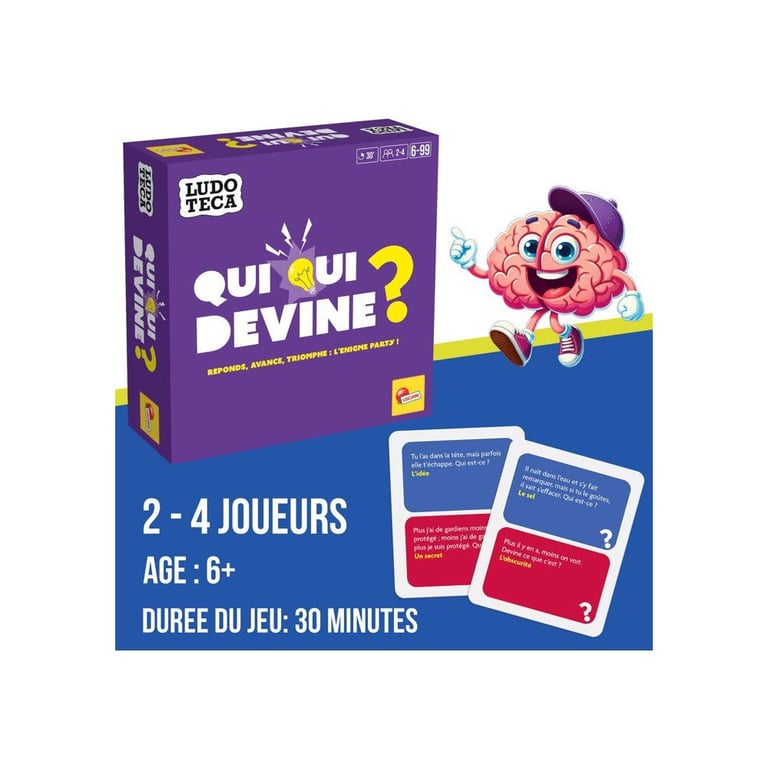 Jeu De Devinettes Lisciani Giochi – Qui Qui Devine? 2 À 4 Joueurs Dès 6 Ans - vue 2