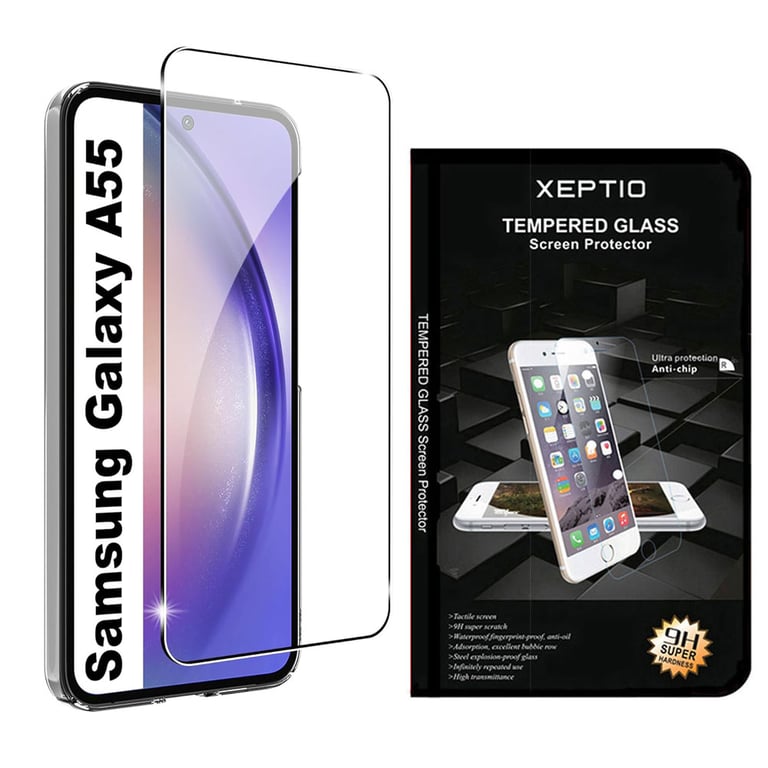Samsung Galaxy A55 5G verre trempé vitre protection écran - Neuf