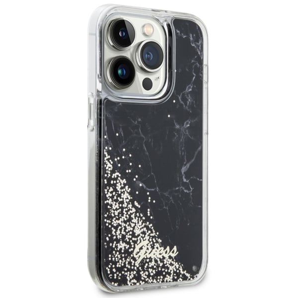 Guess Liquid Glitter Marble Coque pour iPhone 14 Pro 3666339127299 - vue 4