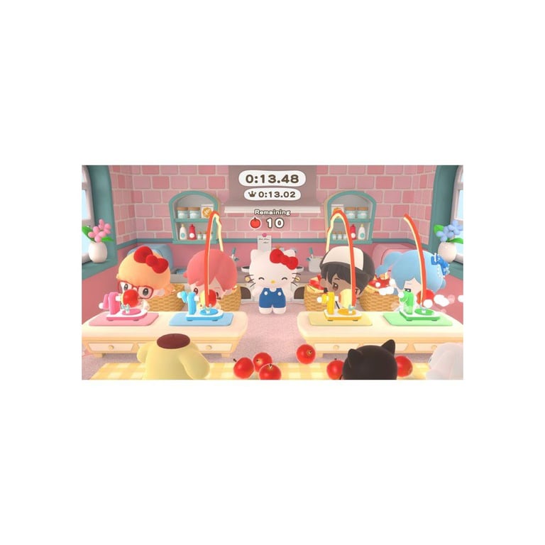 Jeu Nintendo Switch Hello Kitty Party Land Day One Edition BANDAI NAMCO ENTERTAINMENT, jeu de fête avec stickers, multijoueur local/en ligne, PAL - Neuf