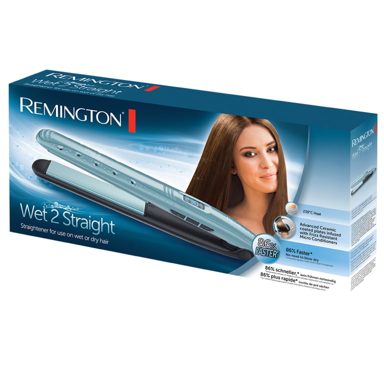 Remington S7300 brosse soufflante et fer à lisser À chaleur Noir, Bleu - Neuf