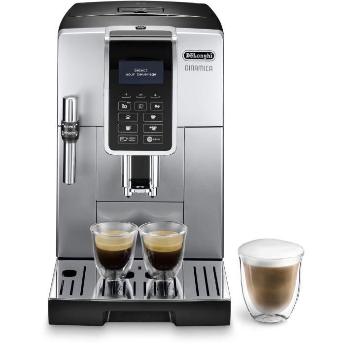 Machine expresso automatique avec broyeur - DINAMICA ECAM 350.35.SB - Ecran 4 recettes - Silver - Neuf