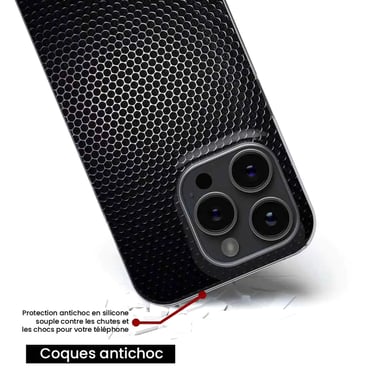 Funda de silicona - Compatible con Samsung Galaxy A35 5G - diseño dark metal