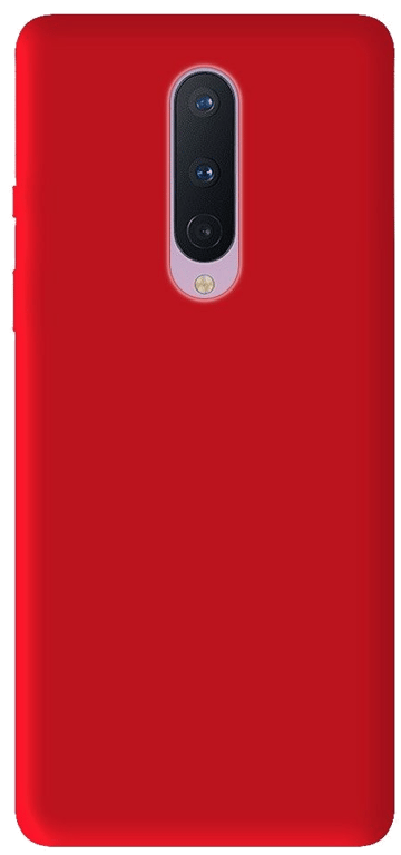Coque silicone unie compatible Mat Rouge OnePlus 8
