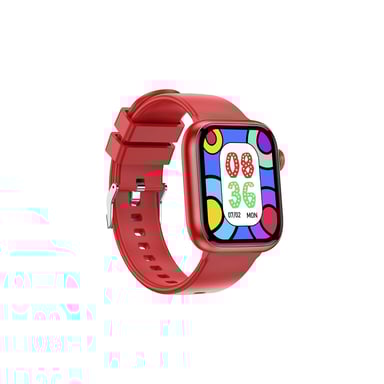 Orologio intelligente connesso Igo Watch 3 - Assistente vocale - Frequenza cardiaca - IP67 - Bluetooth 5.3 - Rosso