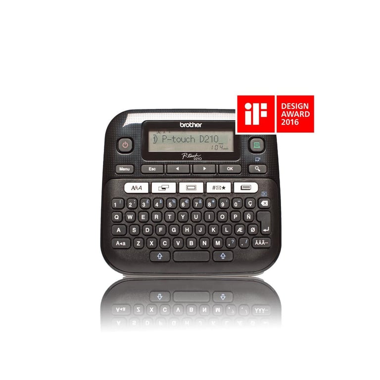 Brother PT-D210 imprimante pour étiquettes Transfert thermique 180 x 180 DPI 20 mm/sec QWERTY - Neuf