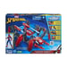 Marvel Spider-Man Fighting Spider Vehicle, giocattolo da supereroe per bambini, lancia acqua e proiettili, da 4