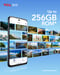 605 (4G) 256 Go, Bleu
