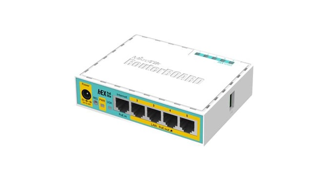 Mikrotik hEX PoE lite Routeur connecté Fast Ethernet Blanc