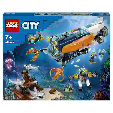 LEGO® City 60379 Submarino de Exploración de las Profundidades Marinas con Minifiguras y Drone