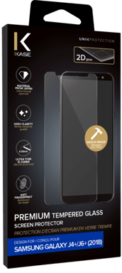 Protezione dello schermo in vetro temperato premium per Samsung Galaxy J4+ 2018/ J6+ 2018, trasparente