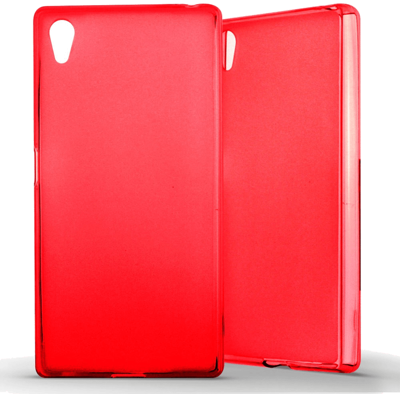 Coque silicone unie compatible Givré Rouge Sony Xperia Z5