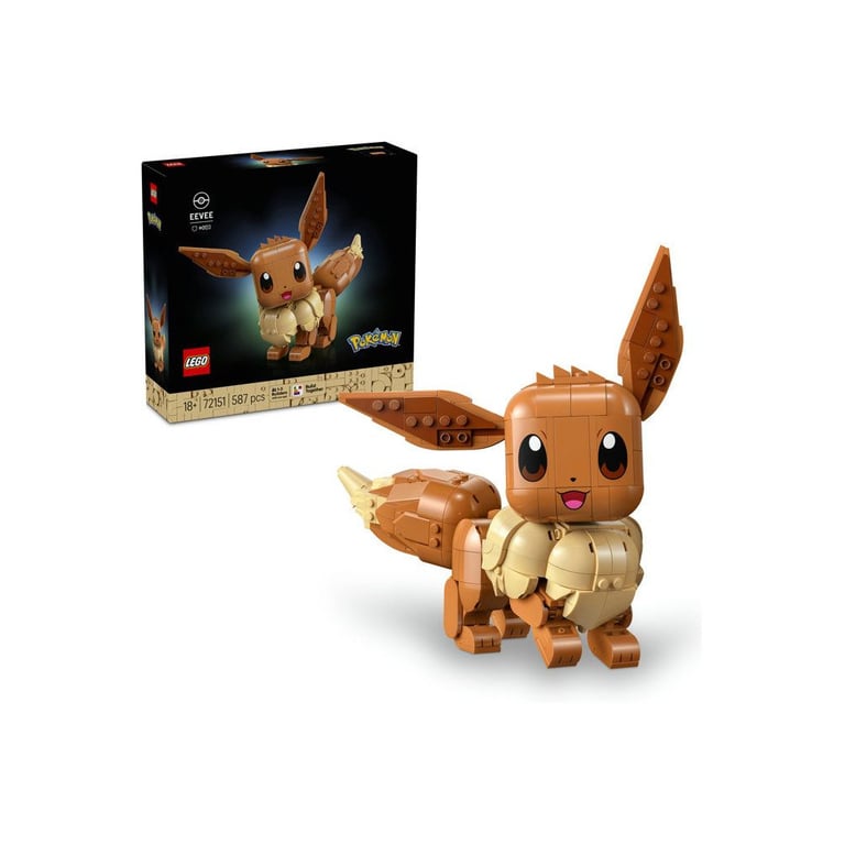 Set de construction LEGO Pokémon Eevee 72151 modèle collector articulé multicolore - Neuf