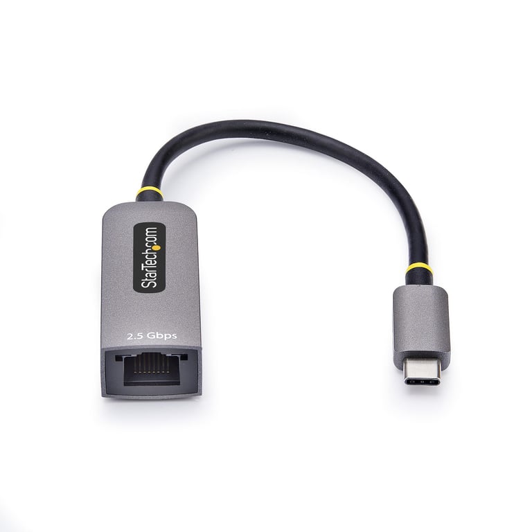 StarTech.com Adaptateur 2.5GbE USB-C vers Ethernet, NBASE-T NIC, USB 3.0 Type-C 2.5/1G Réseau Multi Speed, Compatible Thunderbolt, Windows & Mac - Neuf