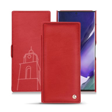 Housse cuir Samsung Galaxy Note20 Ultra -  - Rouge - Cuir lisse premium