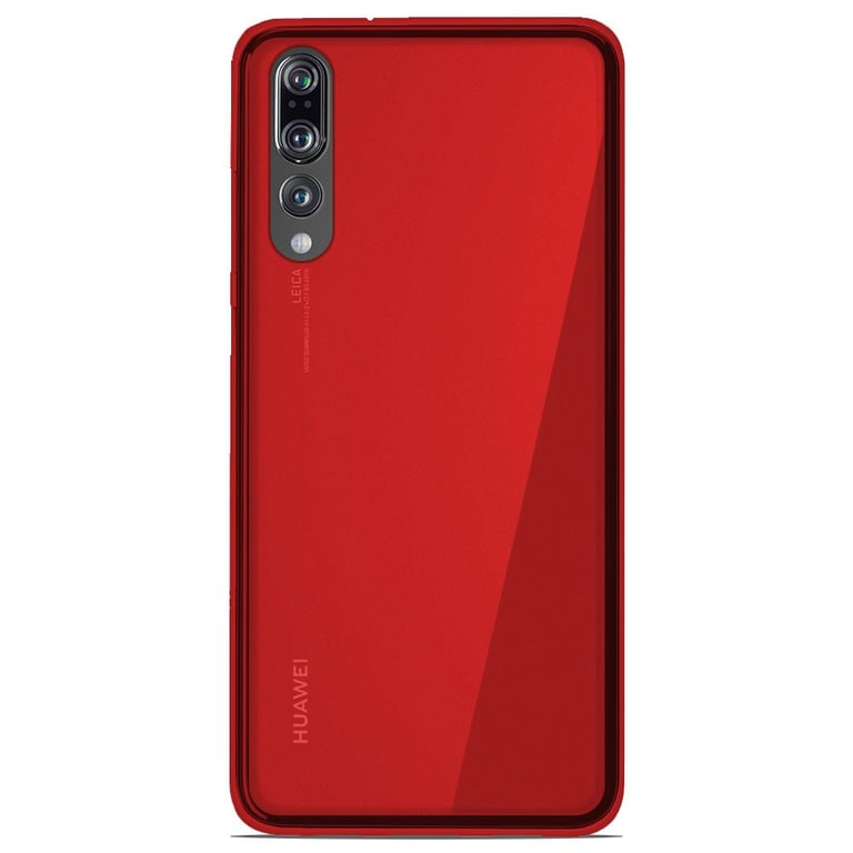 Coque silicone unie compatible Givré Rouge Huawei P20 Pro - 1001 coques