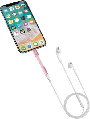 Adattatore per cuffie metallico da Lightning a 3,5 mm certificato Apple MFi, oro rosa