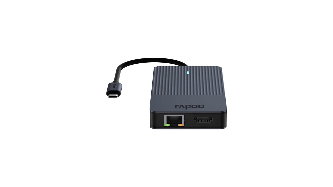 Rapoo UCM 2005 carte et adaptateur d'interfaces 3?5 mm DisplayPort HDMI RJ 45 USB 3.2 Gen 1 3.1 Gen 1 USB Type C Neuf - vue 3