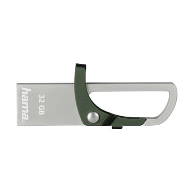 Hama ''HOOK-STYLE'', lecteur USB flash 32 Go USB Type-A 2.0 Vert, Métallique