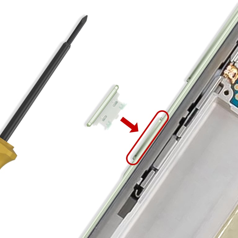 Samsung Bouton Power Original pour Galaxy A36 Marche et Arrêt pâle - vue 3