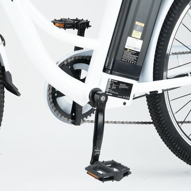 Vélo électrique isinwheel U2 pour adultes, 26'' 250W 36V 13Ah Batterie amovible, vélo électrique pour les déplacements en ville, Shimano 7 vitesses-Blanc