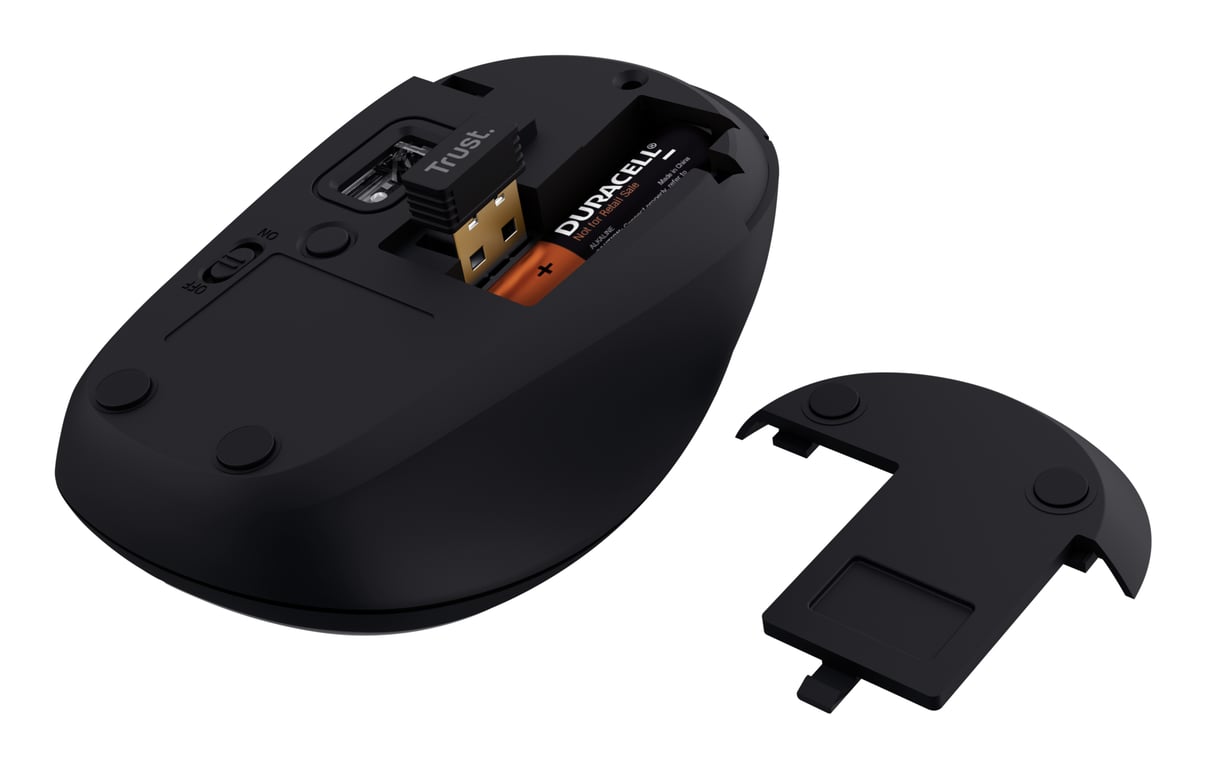 Trust Yvi+ souris Universel Ambidextre RF sans fil + Bluetooth Optique 1600 DPI - Neuf