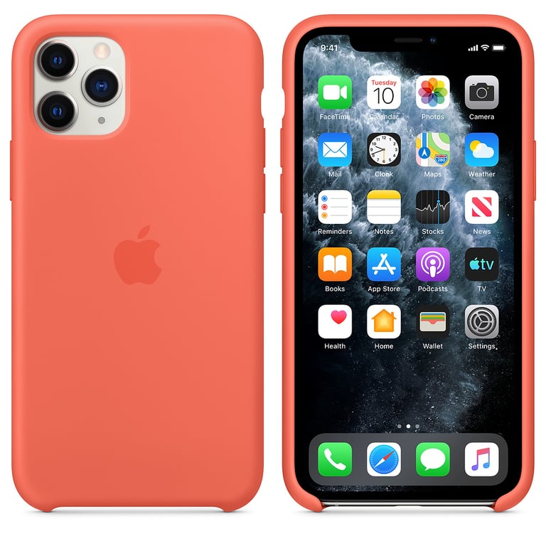 Coque en silicone pour iPhone 11 Pro Orange