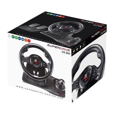 Subsonic SA5596-NG accessoire de jeux vidéo Noir USB Volant + pédales PC, PlayStation 4, Xbox One, Xbox Series X