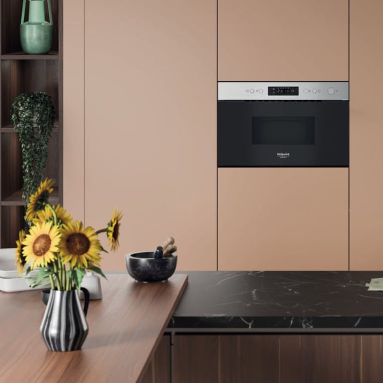 Micro ondes HOTPOINT HAM K12C X avec Grill LED Intégrable - vue 5