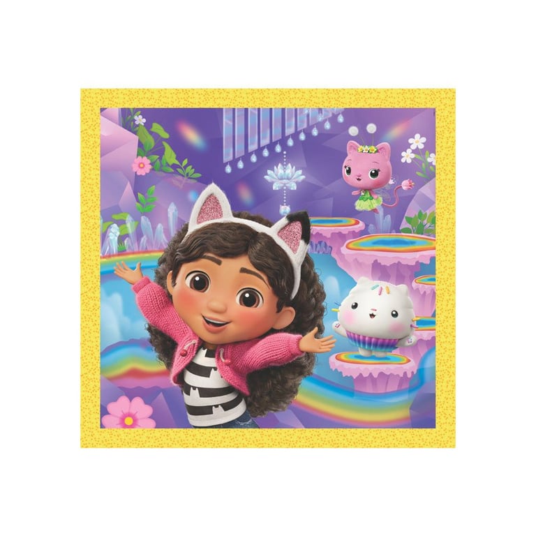 Puzzle CLEMENTONI Gabby' Dollhouse 3x48 pièces Carton épais Couleurs pastel Neuf - vue 2