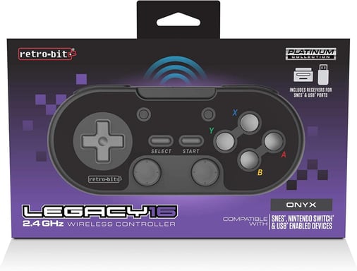 Retro-Bit Legacy 16 Negro inalámbrico y USB