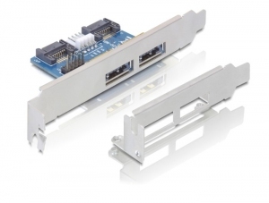 Supporto per slot DeLOCK 2x scheda eSATAp 5V/12V e adattatore di interfaccia