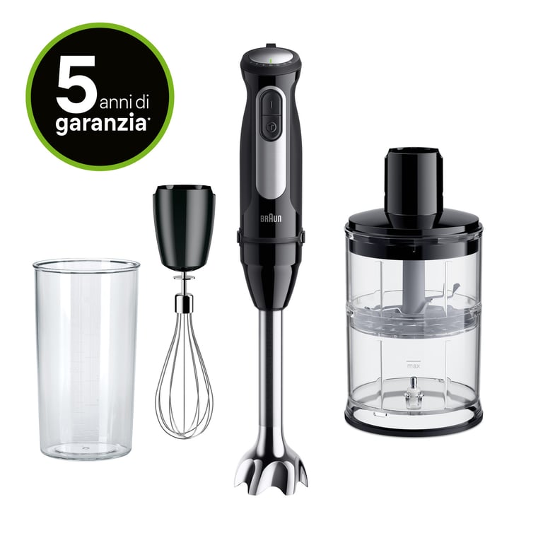 Mixeur plongeant BRAUN MultiQuick 5 MQ55.254MBK 25 vitesses Inox - vue 3