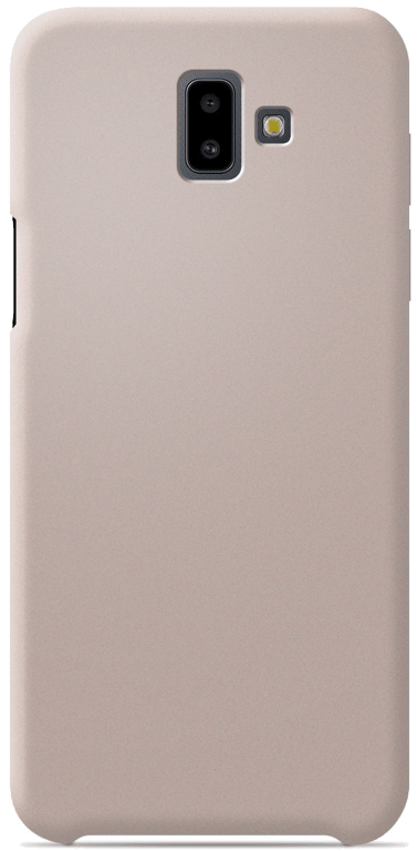 Coque silicone unie compatible Soft Touch Sable rosé Samsung Galaxy J6 Plus 2018