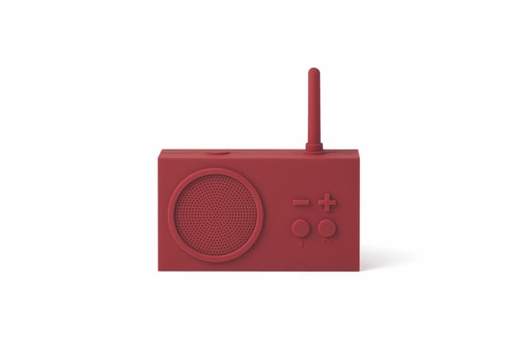 LEXON - Radio FM y Altavoz Bluetooth 3W - TYKHO 3 (ROJO)