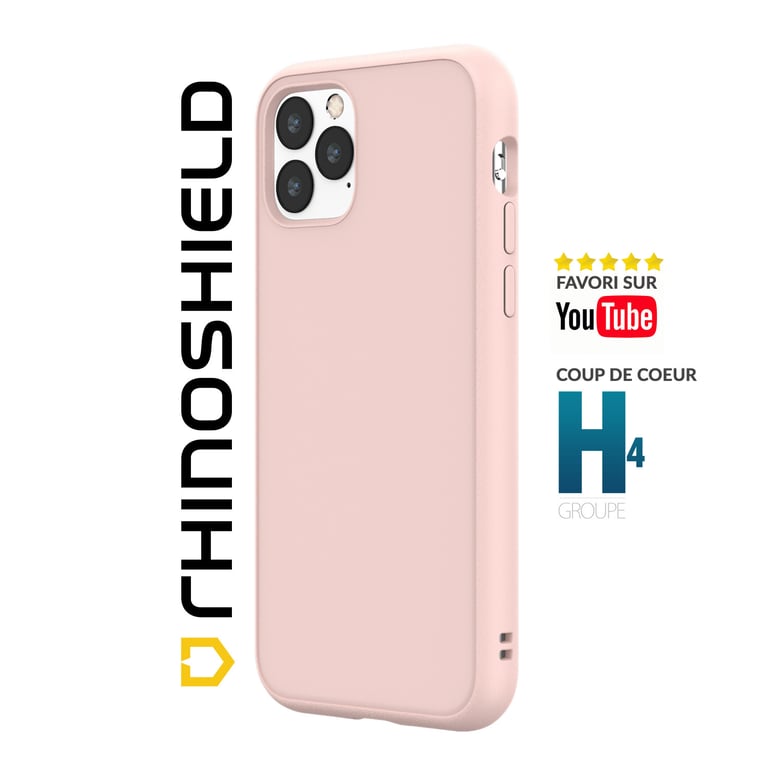 RhinoShield Coque Compatible avec [iPhone 13 Pro] SolidSuit - Housse Fine avec Technologie Absorption des Chocs & Finition Premium - Rose Poudré