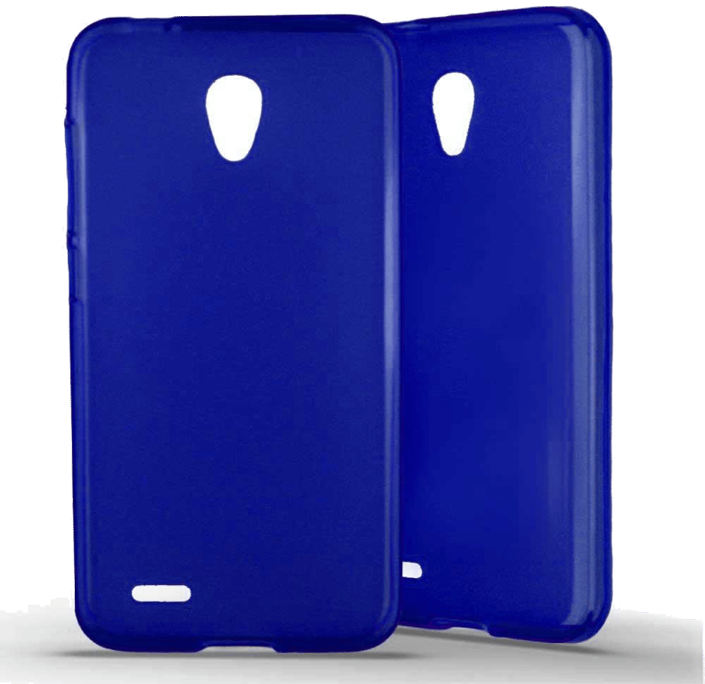 Coque silicone unie compatible Givré Bleu Alcatel One Touch Go Play