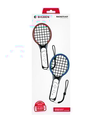 Bigben Interactive Joy-Con Tennis Rackets Kit Negro, Azul, Rojo Especial Nintendo Switch