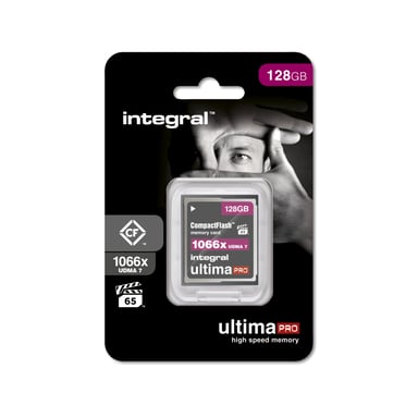 Integral 128GB ULTIMAPRO COMPACTFLASH 1066X CFast (128GB COMPACT FLASH MEMORY CARD CF UDMA 7 VPG-65 UP TO R-160 W-135 1066X INTEGRAL)
