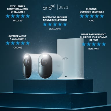 Arlo Ultra 2 Caméra de Surveillance extérieure, caméra additionnelle noir