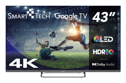 Smart Tech 43QG02V 43 TV QLED 4K UHD 109 cm Google TV 4xHDMI 2xUSB Dolby Vision Dolby Atmos - vue 2