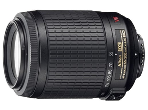 Nikon AF-S DX VR Zoom-Nikkor 55-200mm f/4-5.6G IF-ED SLR Teleobjetivo Negro