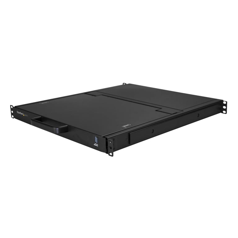 StarTech.com Console LCD de 17 3 HD à montage en rack 1U avec clavier américain Interface VGA Câble KVM inclus Console KVM avec commutateur KVM 1 ports USB 17.3 ... - vue 3