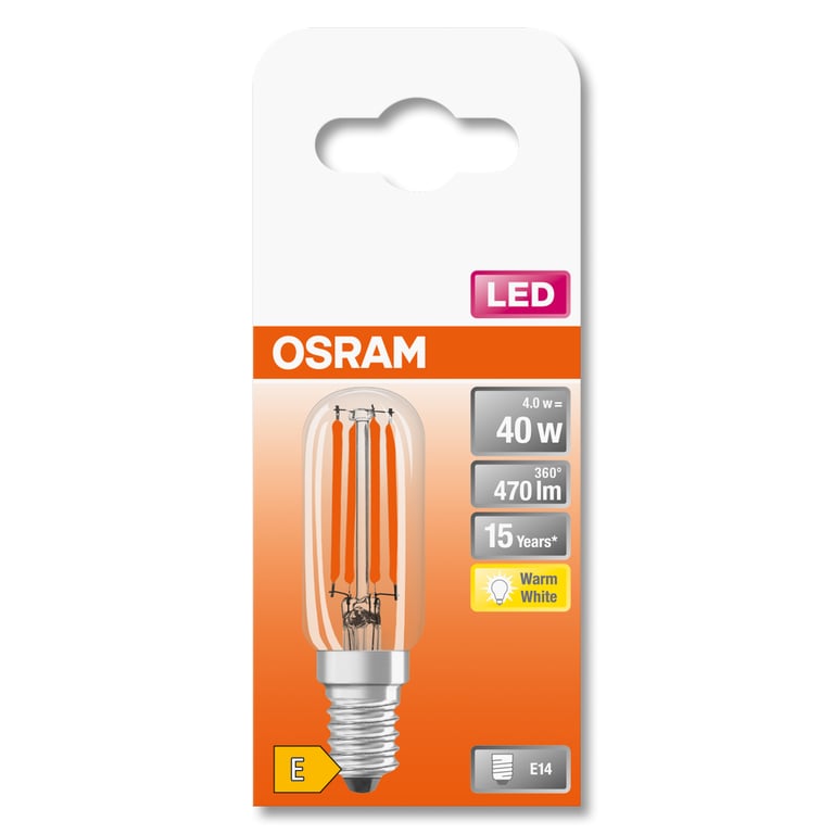 OSRAM Ampoule LED mini tube t26 filament E14 470lm chaud - vue 2