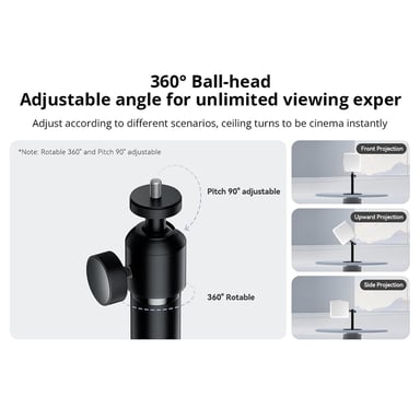 Supporto per Monitor in Acciaio Legato al Carbonio, Testa Sferica Regolabile a 360°, Capacità di Carico 5kg, Anticorrosivo, Portatile & Facile da Installare per Multiscenari
