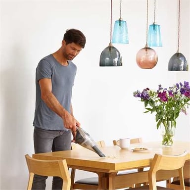 Black & Decker NVC220WC-QW aspiradora de mano Cromo, Titanio, Transparente Sin bolsa