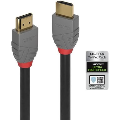 LINDY - 36954 - Cable HDMI de ultra alta velocidad, Anthra Line, 3m