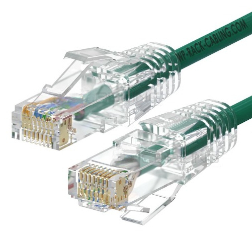 WP WPC-PAT-6AU005G-S câble de réseau Vert, Transparent 0,5 m Cat6a U/UTP (UTP)